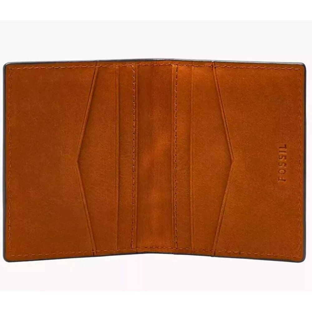 S NIB Fossil Everett Card Case Billfold Brown Leather ML4399210 $50